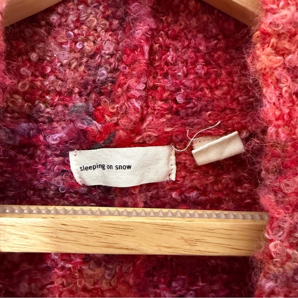 Anthropologie Sleeping on Snow Wool Fringe Cocoon Shawl Boucle XS *o - Picture 4 of 12